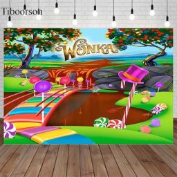 Willy Wonka – arrière-plan pour photographie bannière de fête d'anniversaire de nouveau-né de