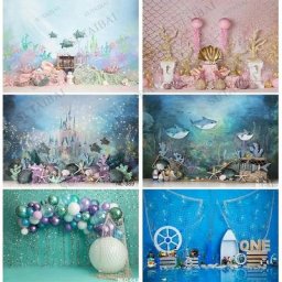 Toile de fond de photographie de fond de plage d'été sirène sous la mer fond de photographie de