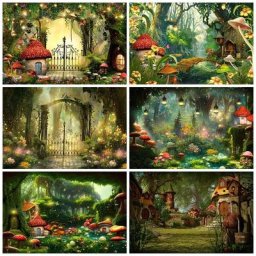 Mocsicka-Toile de fond de printemps conte de fées nickel é elfes de la forêt paysage naturel