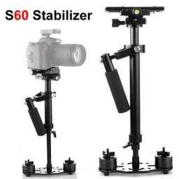 Stabilisateur de prise de vue portable en alliage d'aluminium S60 60cm pour caméscope DSLR Canon