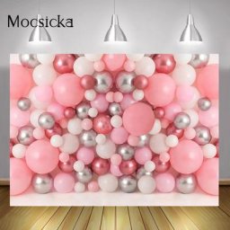 Ballons fond mural pour filles gâteau de 1er anniversaire ballon rose arrière-plan pour enfants