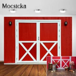 Mocsicka – arrière-plan de photographie de porte de grange rouge arrière-plan de Cowboy de ferme