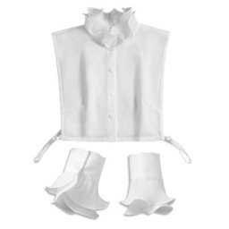 Ensemble coréen de 2 pièces pour femmes faux col à volants superposées avec de fausses manches