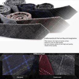 Matagorda – cravate en laine pour hommes 6cm slim bordeaux haute qualité cadeaux pour fête de