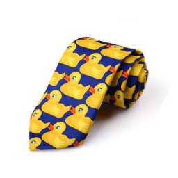 Cravate en Imitation de canard jaune pour homme et femme vêtement amusant cravate costume