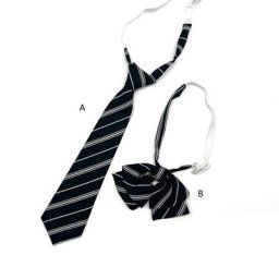 JK uniforme cravate mince cravate noire uniforme nœud papillon Long cravate solide couleur de base