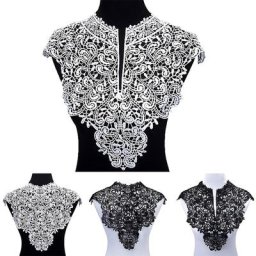 Faux col brodé pour femmes broderie à la mode bricolage dentelle fleurs couture accessoires de