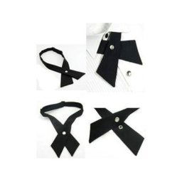 Noeud papillon croisé solide pour hommes et femmes Nministériels d papillon noir Craings.com