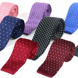 Cravates fines tissées faites à la main pour hommes cravate 100% polyester cravate de marque