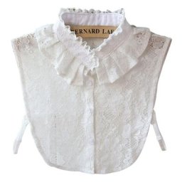 Chemise faux col à revers et dentelle | Femmes couleur Pure faux col détachable