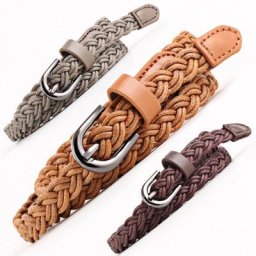 Ceinture tressée en ULde chanvre pour femme couleurs bonbon haute qualité nouveau style mode