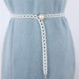 Ceinture en métal perlé pour femme ceinture élégante pour femme ceinture de hanche haute