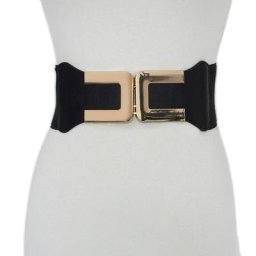 Luxe 2020 Nouveau Femmes Noir artificiel astique artificiel astique Large Ceinture Dames Or
