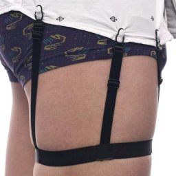 Bretelles réglables en nylon élastique pour hommes porte-chemises porte-jarretelles ceinture à
