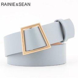 RAINIE SEAN-Ceinture sans Trous pour Femme Accessoire Bleu Ciel Blanc Environnement Rose Marron
