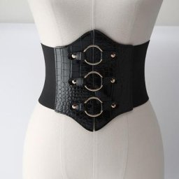 Manteau décoratif avec ceinture à boucle carrée pour femme ceinture de robe une pièce ceinture