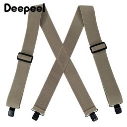 Deeppeel – bretelles élastiques pour hommes 5X120cm 4 clips très extensibles pour le travail