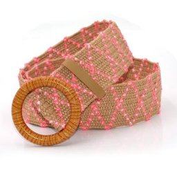 Ceinture ronde tissée pour femme vintage sans environnement lisse large et élastique