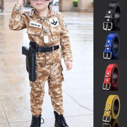 Ceintures en cuir PU pour enfants pour garçons et filles boucle en métal pour Jeans et pantalons