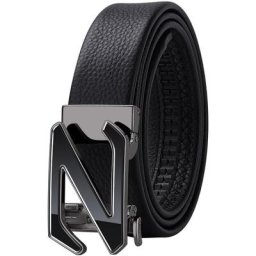 WILLIAMPOLO – ceinture en cuir véritable pour hommes boucle automatique en alliage avec motif de