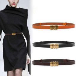 Ceintures en cuir de vache véritable pour Jeans nouvelle collection mince et ajustable pour robe
