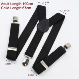 Bretelles réglables élastiques pour hommes et femmes 1 pièce rouge noir bretelles à dos en Y