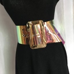 Grande taille ceintures transparentes pour femmes taille large clair PVC Corset ceinture femme