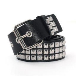 Ceinture à rivets en perles carrées pour hommes et femmes sangles Dakota idales en métal matériel