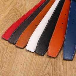 Ceinture en cuir de haute qualité pour hommes et femmes 7 couleurs sangles avec trous deux côtés