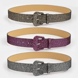 Ceinture Vintage à paillettes pour femmes ajustable style Cowboy en jean