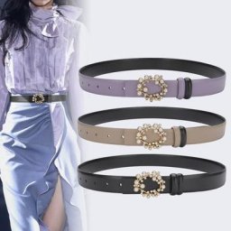 Ceinture en cuir véritable pour femmes 105cm 1 pièce Corset décoratif Double face avec robe