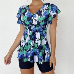 Maillot de bain grande taille pour femmes ensemble deux pièces tankini vêtements de plage sport
