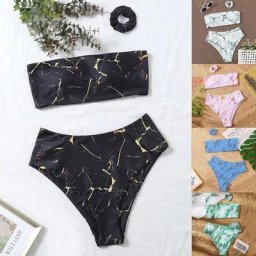 Maillot de bain deux pièces pour femmes bikini ensemble deux pièces culotte taille haute sexy