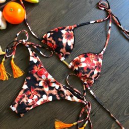 Maillot de bain brésilien à lacets pour femmes sexy bandage solide bikini ensemble pour femmes