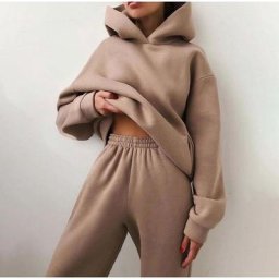 Sweat-shirt à manches longues pour femme ensemble deux pièces surdimensionné décontracté