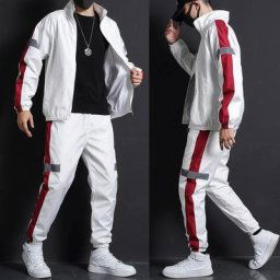 Survêtement de sport décontracté pour hommes veste trempée pantalon grande taille mode masculine