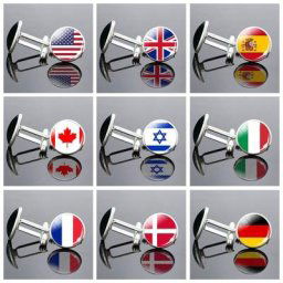 Boutons de manchette de couleur pour hommes boutons de manchette de chemise à la mode emballage