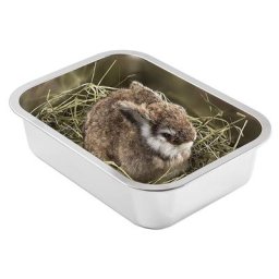 Bac à litière en acier inoxydable pour chat et lapin nettoyage facile résistant à la Corrosion