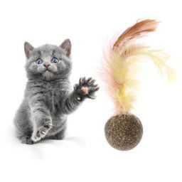 Plume de chat Nature jouet de nettoyage des dents boule d'herbe à chat accessoires pour animaux