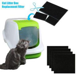 4/6Pcs Animal Chat Litière Filtre Charbon actif Désodorisant Filtres Pack Carbone Déodorant Pet