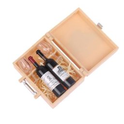 Coffret cadeau bouteille de vin avec verres maison de courses miniatures maison de courses HI