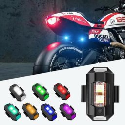 Lumière Stroboscopique LED USB Anti-Collision pour Moto Drone Vélo Avion Vol de Nuit Mini