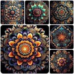 Peinture diamant 5D broderie complète perles carrées ou rondes points de croix mandala image de