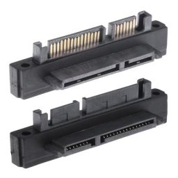90 Résistant à Angle Droit SATA 22Pin 7 + 15 Mâle à SFF-8482 SAS 22 Broches Femelle Port Adaptateur