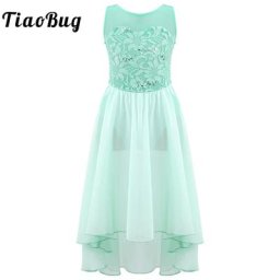 Robe de Ballet à Paillettes en Mousseline de Soie pour Fille Justaucorps de brev Ballerine