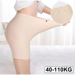 Short de sécurité grande taille été femmes taille haute élastique sans couture glace soie sous-jupe