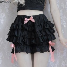 Short de sécurité Lolita à volants en dentelle douce pour femme culotte victorienne mignonne