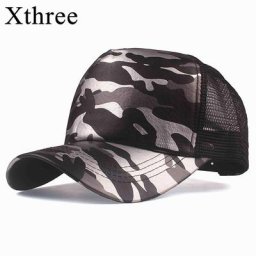 Xthree – casquette de Baseball d'été en maille Camouflage Snapback Hip Hop pour hommes et femmes