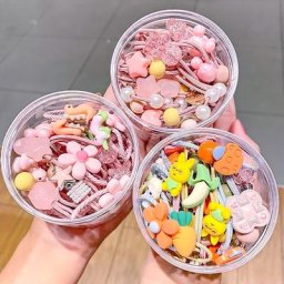 Bandes de cheveux élastiques à fleurs de dessin animé pour enfants chouchou doux pour enfants