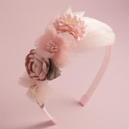 Bandes de sauna en plumes de perles faites à la main pour filles couronne de mariage mignonne